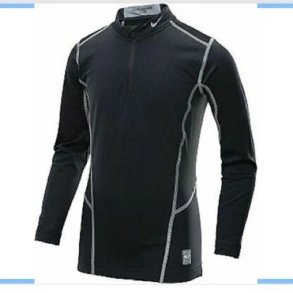 Nike Pro Combat Dri-Fit Hyperwarm Lite quarter zip Large